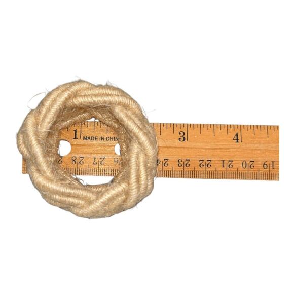 Nautical Rope Napkin Rings Set of 8 Jute Rustic Lake Beach House Napkin Rings - Picture 6 of 6